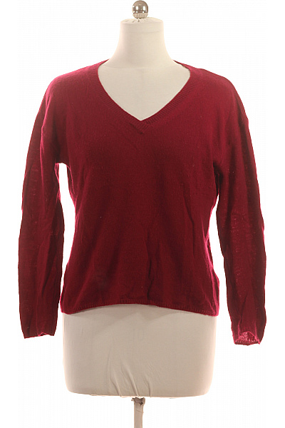LAWRENCE GREY Dámský červený Pulovr Do Véčka Pletený Podzimní Vel. M