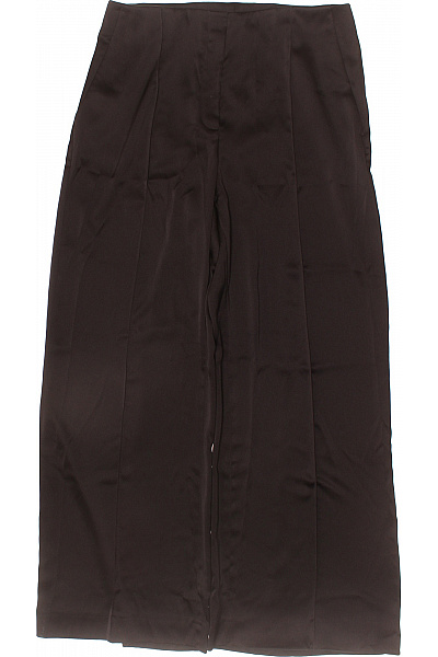 Dámské Saténové Kalhoty Elegantní široké Hnědé Vel. L