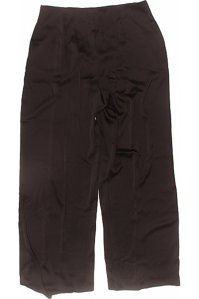 Dámské saténové kalhoty elegantní široké hnědé Vel. L | Unimoda | obrázek 2