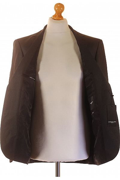 LAWRENCE GREY Polyesterové společenské sako tmavě hnědé elegantní jednořadé moderní Velikost 46 | LAWRENCE GREY | obrázek 4