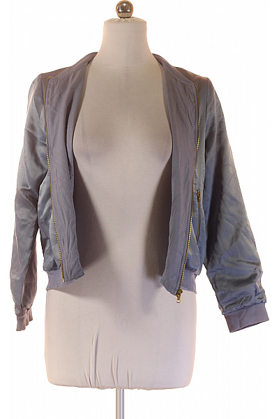 LAWRENCE GREY Dámská Bomber bunda saténová modrá lesklá přechodová do pasu Vel. 36 | LAWRENCE GREY | obrázek 3