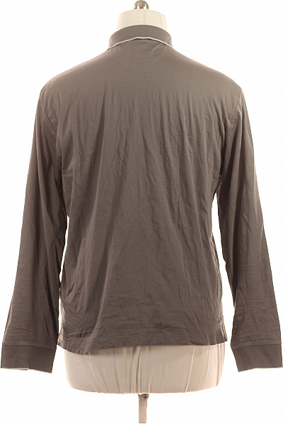 HACKETT Pánské Polo Tričko Dlouhý Rukáv Jednobarevné Šedé Basic Vel. xl | HACKETT | obrázek 2