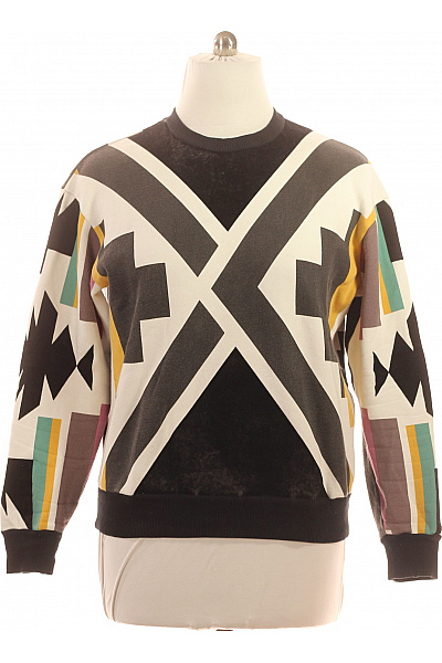 ARMANI Dámská mikina přes hlavu s dlouhým rukávem geometrický potisk streetwear Velikost l | ARMANI | obrázek 2