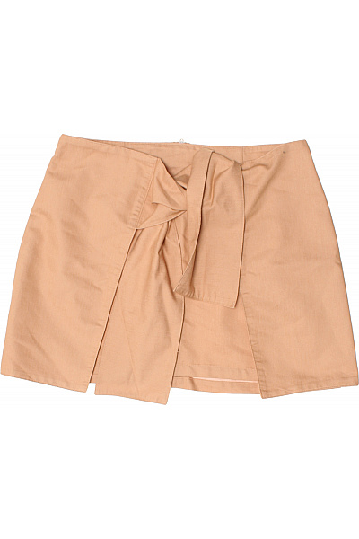 nu in Krátká áčková sukně béžová zavazování mašle překládaná letní Vel. 42 | nu in | obrázek 2