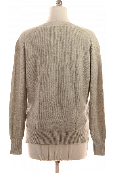 ted baker Dámský šedý žebrovaný pulovr volný s výstřihem do V Velikost XL | ted baker | obrázek 2