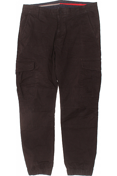 TOMMY HILFIGER Pánské Cargo Kalhoty Hnědé Volnočasové Ležérní Jogger S Kapsami Na Stehnech Vel. 32/32