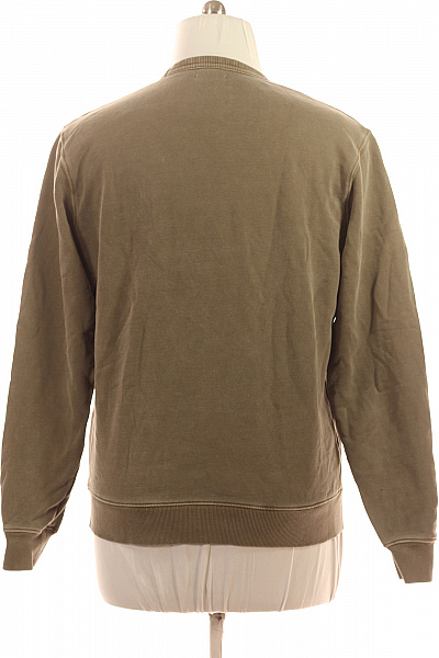 Woolrich Pánská jednobarevná mikina přes hlavu khaki streetwear Vel. L | Woolrich | obrázek 3