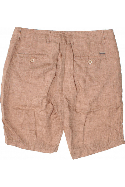Bruuns Bazaar Pánské lněné kraťasy hnědé volné ležérní s kapsami Vel. 32 | Bruuns Bazaar | obrázek 2