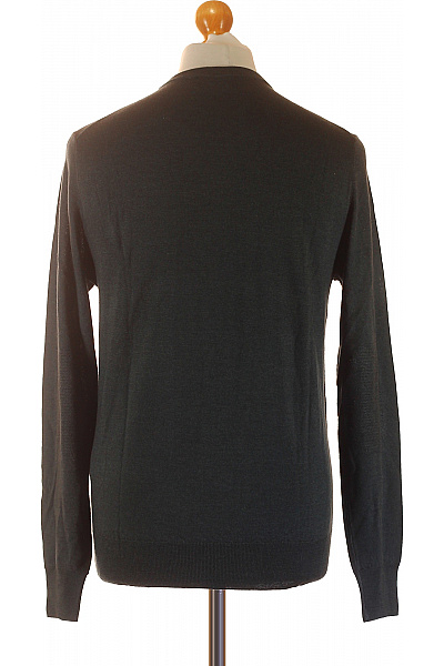 HACKETT Pánský vlněný pulovr tmavě šedý basic přes hlavu do véčka Vel. s | HACKETT | obrázek 2