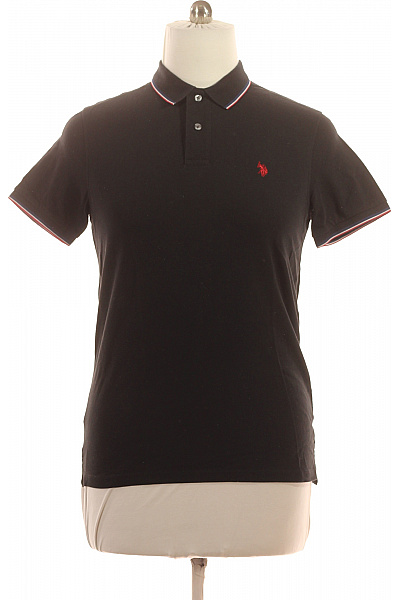 U.S.POLO ASSN. Černé polo tričko s krátkým rukávem a výšivkou Velikost l | U.S.POLO ASSN. | obrázek 2