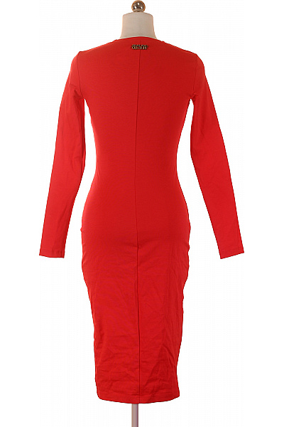 VERSACE Dámské bavlněné červené upnuté pouzdrové šaty s dlouhým rukávem Vel. DE 34 | VERSACE | obrázek 2