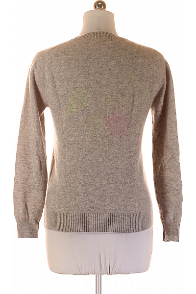 Zwillingsherz Dámský kašmírový svetr šedý pletený žebrovaný přes hlavu s nápisem Velikost m | Zwillingsherz | obrázek 2