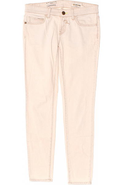 RICH&ROYAL Dámské Bavlněné Džíny Růžové Skinny S Kapsami Velikost 27