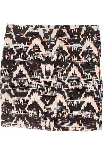 VERO MODA Dámská Polyesterová Mini Sukně černobílá Vzorovaná Elastická áčková Velikost S
