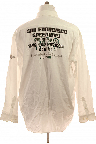 Redfield Pánská bílá košile s dlouhým rukávem a výšivkou ležérní Vel. 3XL | Redfield | obrázek 2