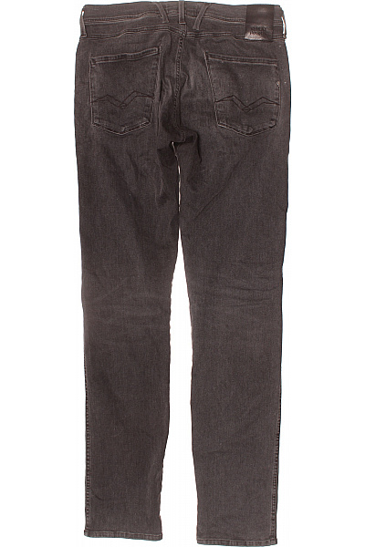 REPLAY Pánské rovné džíny ANBASS tmavě šedé seprané strečové kapsy Velikost 33/34 | REPLAY | obrázek 2