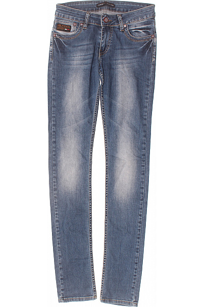 TOMMY HILFIGER Dámské Modré Džíny Strečové Skinny Seprané úzké Velikost 26