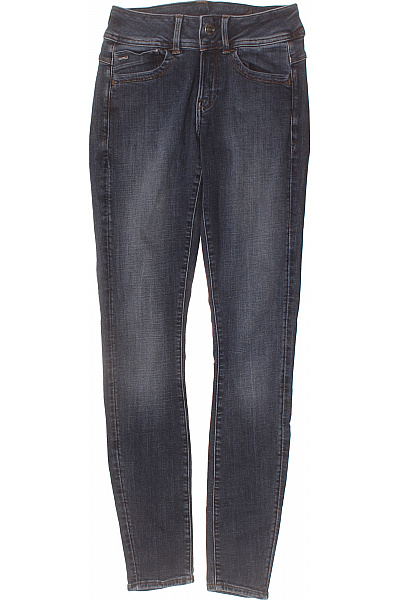 G-Star Dámské Tmavě Modré Strečové Skinny Džíny Seprané Vel. XXS