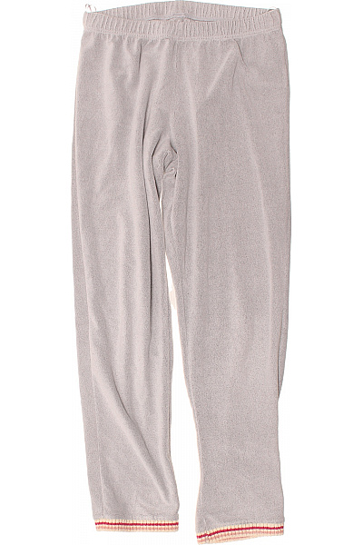 Dámské šedé fleecové tepláky s pruhovanou gumou v pase a na nohavicích Vel. 40 | Unimoda | obrázek 2