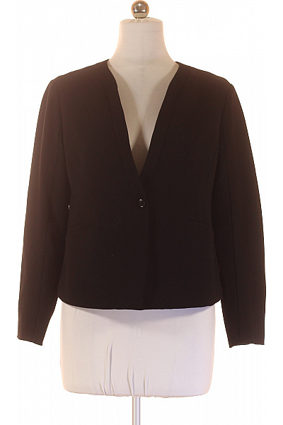 PART TWO Dámský černý polyesterový elegantní sako bez límce vypasované jednořadé s jedním knoflíkem Velikost 40 | PART TWO | obrázek 2