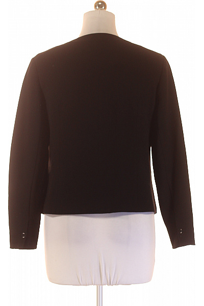 PART TWO Dámský černý polyesterový elegantní sako bez límce vypasované jednořadé s jedním knoflíkem Velikost 40 | PART TWO | obrázek 3