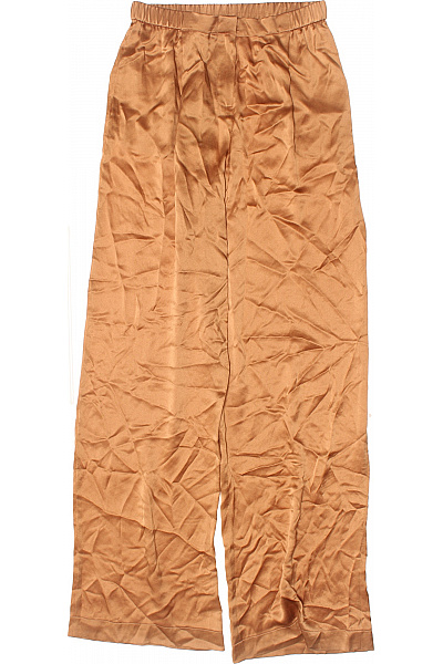 Alberta Ferretti Dámské saténové společenské kalhoty hnědé volné s gumou v pase Vel. 42 | Alberta Ferretti | obrázek 2