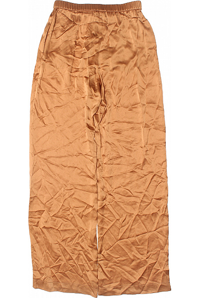 Alberta Ferretti Dámské saténové společenské kalhoty hnědé volné s gumou v pase Vel. 42 | Alberta Ferretti | obrázek 3