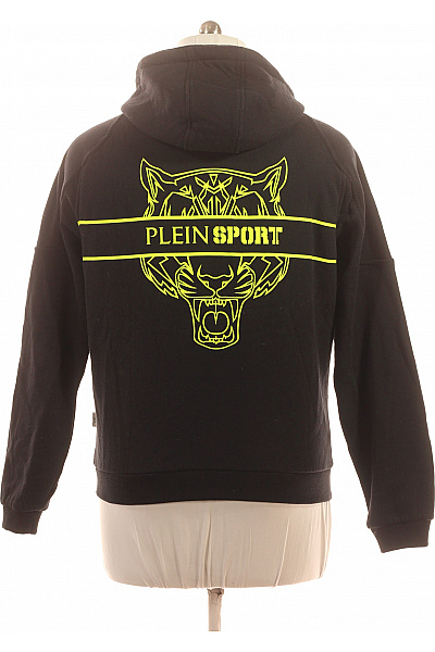 PLEIN SPORT Dámská černá sportovní mikina s kapucí na zip streetwear Velikost L | PLEIN SPORT | obrázek 3