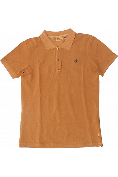 Scotch & Soda Chlapecké Oranžové Polotričko Krátký Rukáv Bavlněné Velikost 152