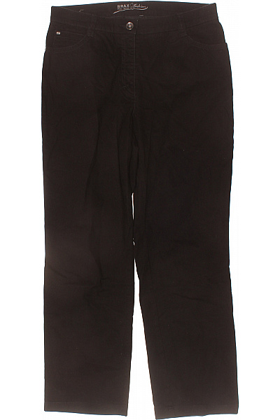 BRAX Bavlněné černé Dámské Kalhoty Rovné S Kapsami Vel. 42