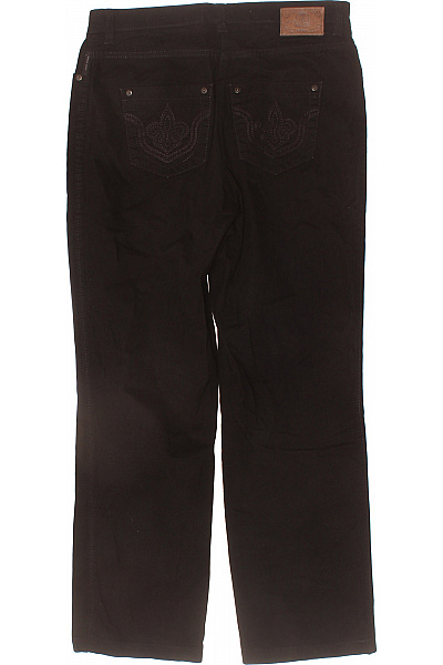 BRAX Bavlněné černé dámské kalhoty rovné s kapsami Vel. 42 | BRAX | obrázek 2