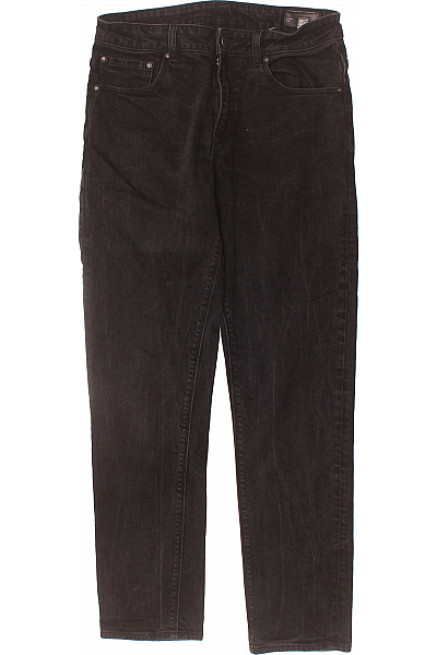 Asos Pánské černé Rovné Džíny Seprané Klasické S Kapsami Velikost 31