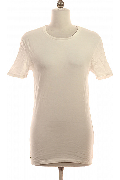 LACOSTE Dámské Bílé Basic Tričko S Krátkým Rukávem A Kulatým Výstřihem Vel. S