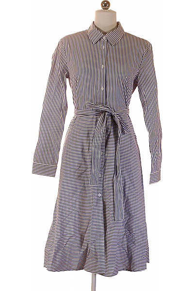 LAWRENCE GREY dámské šaty s dlouhým rukávem košilové pruhované s páskem volnočasové Vel. 36 | LAWRENCE GREY | obrázek 2