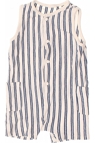 Dětské Dupačky Pruhované Modrobílé Letní Bez Rukávů