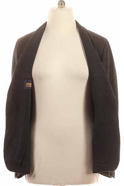 roberto cavalli Pánské černé volnočasové sako jednořadé lněné na běžné nošení Velikost 56 | roberto cavalli | obrázek 4