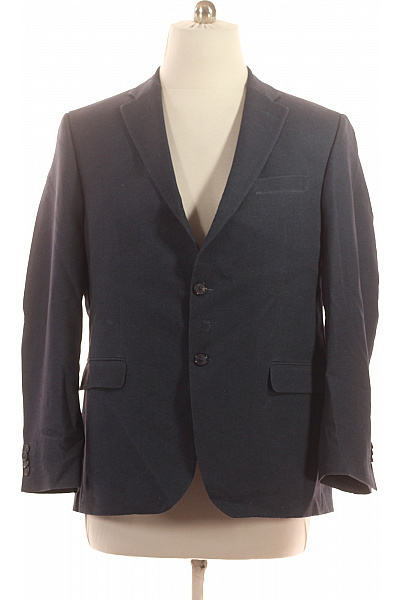 PIERRE CARDIN Pánské Tmavě Modré Sako Jednořadé Ležérní Na Běžné Nošení Vel. 26