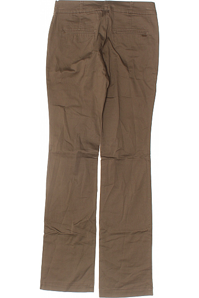 MANGO Dámské hnědé plátěné rovné volnočasové chinos s kapsami Velikost 34 | MANGO | obrázek 3