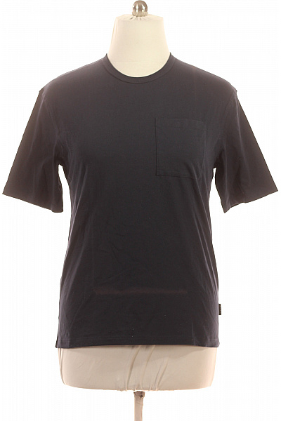 SISLEY Pánské Tmavě Modré Tričko Basic S Krátkým Rukávem A Náprsní Kapsou Vel. M