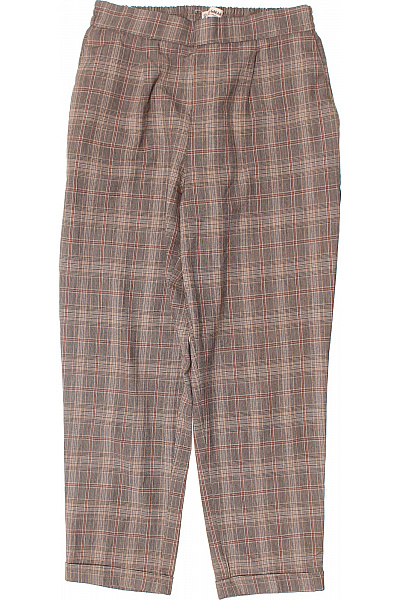 PULL&BEAR Dámské kostkované chinos volné pohodlné ležérní s gumou v pase Velikost m | PULL&BEAR | obrázek 2