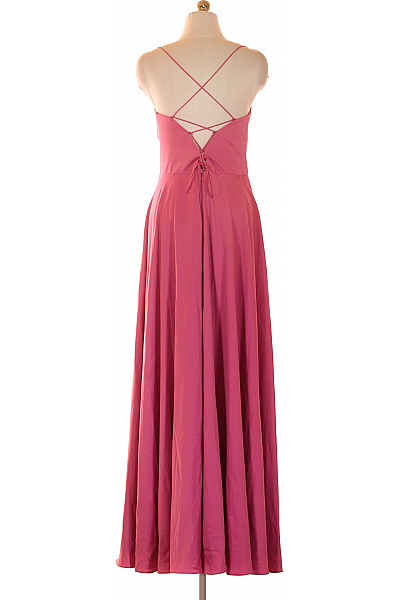 Vera Mont Dámské šaty na ramínka dlouhé růžové saténové elegantní společenské Velikost 38 | Vera Mont | obrázek 3