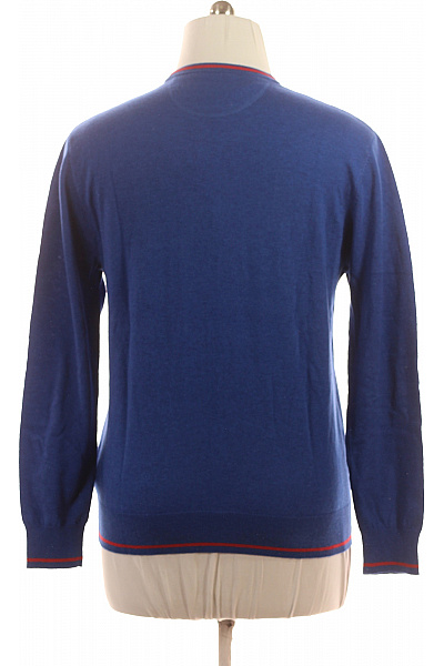 La Martina Modrý pánský pulovr sportovní s číslem a nápisem přes hlavu Vel. l | La Martina | obrázek 3