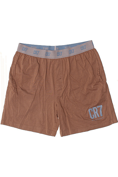 CR7 Pánské pyžamo hnědé bílé tričko s potiskem kraťasy Velikost M | CR7 | obrázek 3