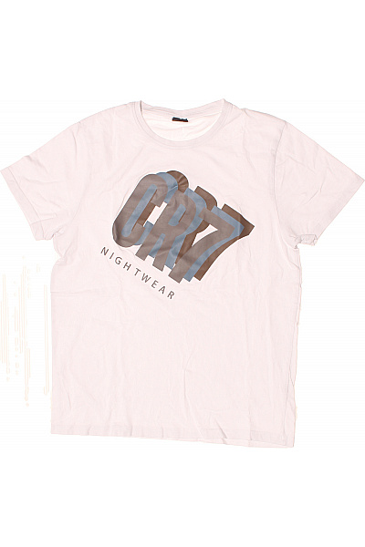 CR7 Pánské pyžamo hnědé bílé tričko s potiskem kraťasy Velikost M | CR7 | obrázek 4