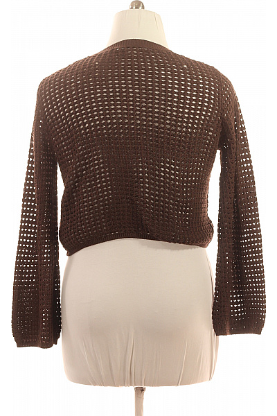 Esmara Hnědý ažurový pletený crop kardigan se zavazováním Vel. l | Esmara | obrázek 3