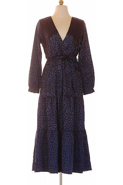 TANTRA Dámské šaty S Dlouhým Rukávem Zvířecí Vzor Modré Vel. Xl