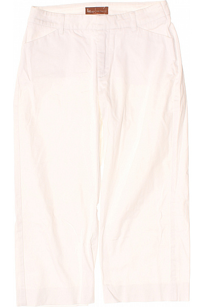 Lee  Bílé Bavlněné Volnočasové Kalhoty Pod Kolena Velikost M