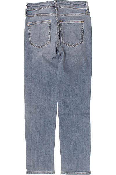 MANGO Dámské bavlněné modré džíny rovné seprané klasické Vel. 36 | MANGO | obrázek 2