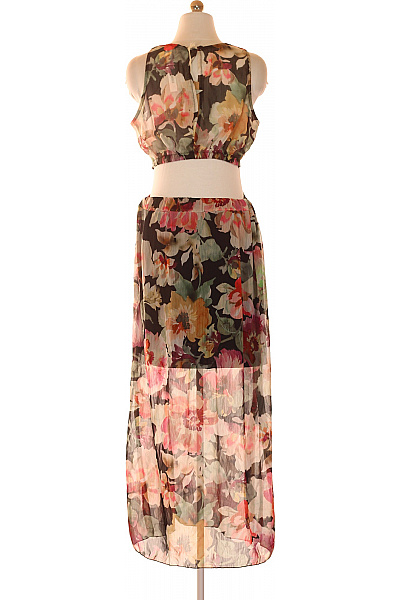 ZAUBERSTERN Dámské maxi šaty s výřezy květované šifonové sexy letní Vel. m | ZAUBERSTERN | obrázek 2