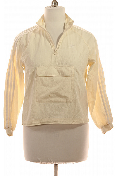 ADIDAS Dámská žlutá bavlněná bunda přes hlavu s kapsou vpředu Vel. xl | ADIDAS | obrázek 3